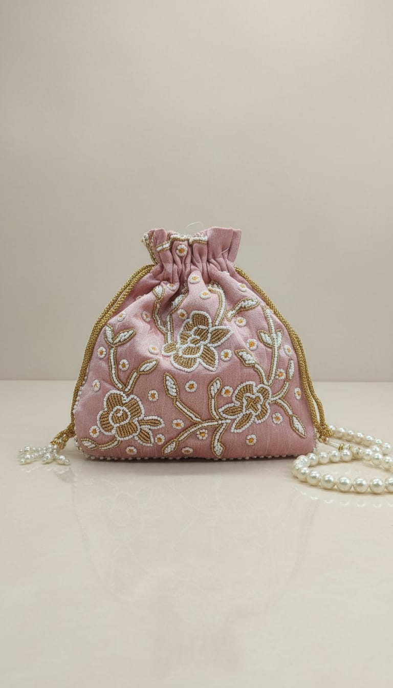 Pearl Potli - Baby Pink