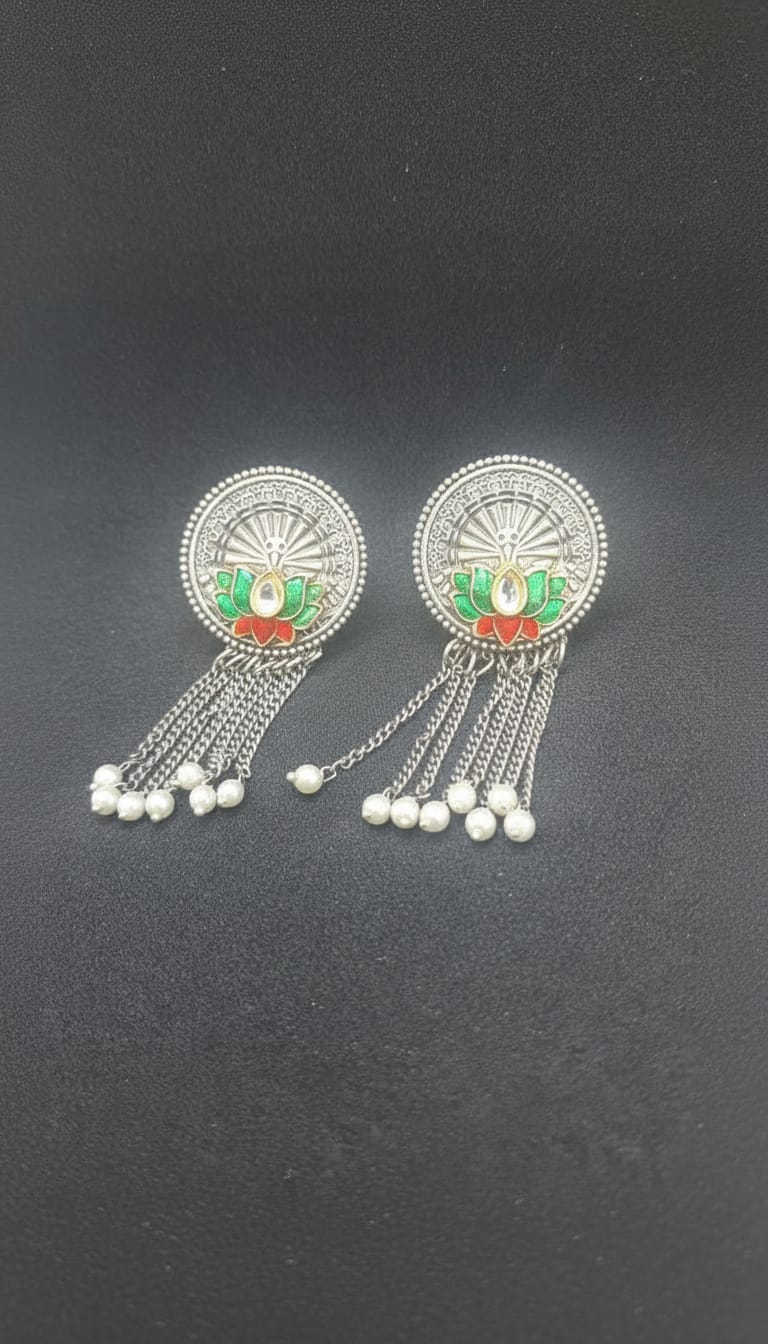 Lotus Radiance Chandbali Drops