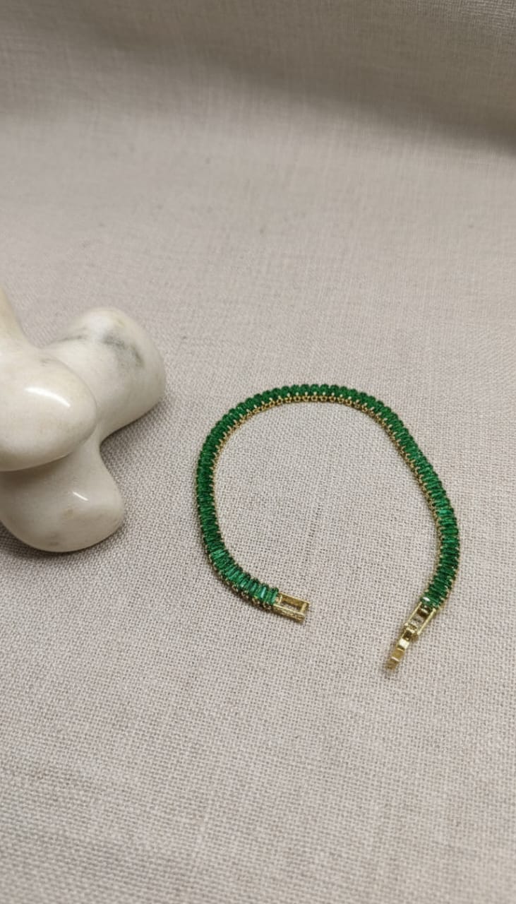 Green Luxe Tennis Bracelet