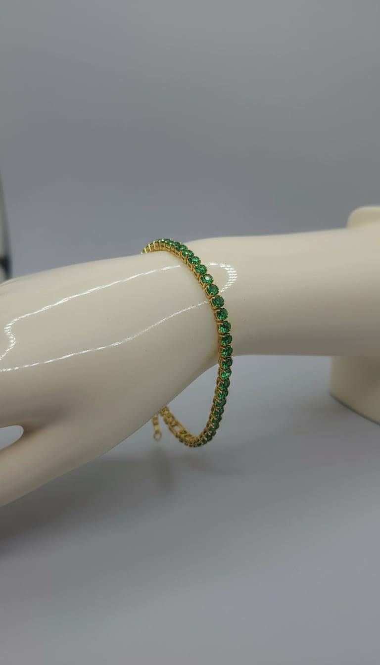 Green Tennis Bracelet