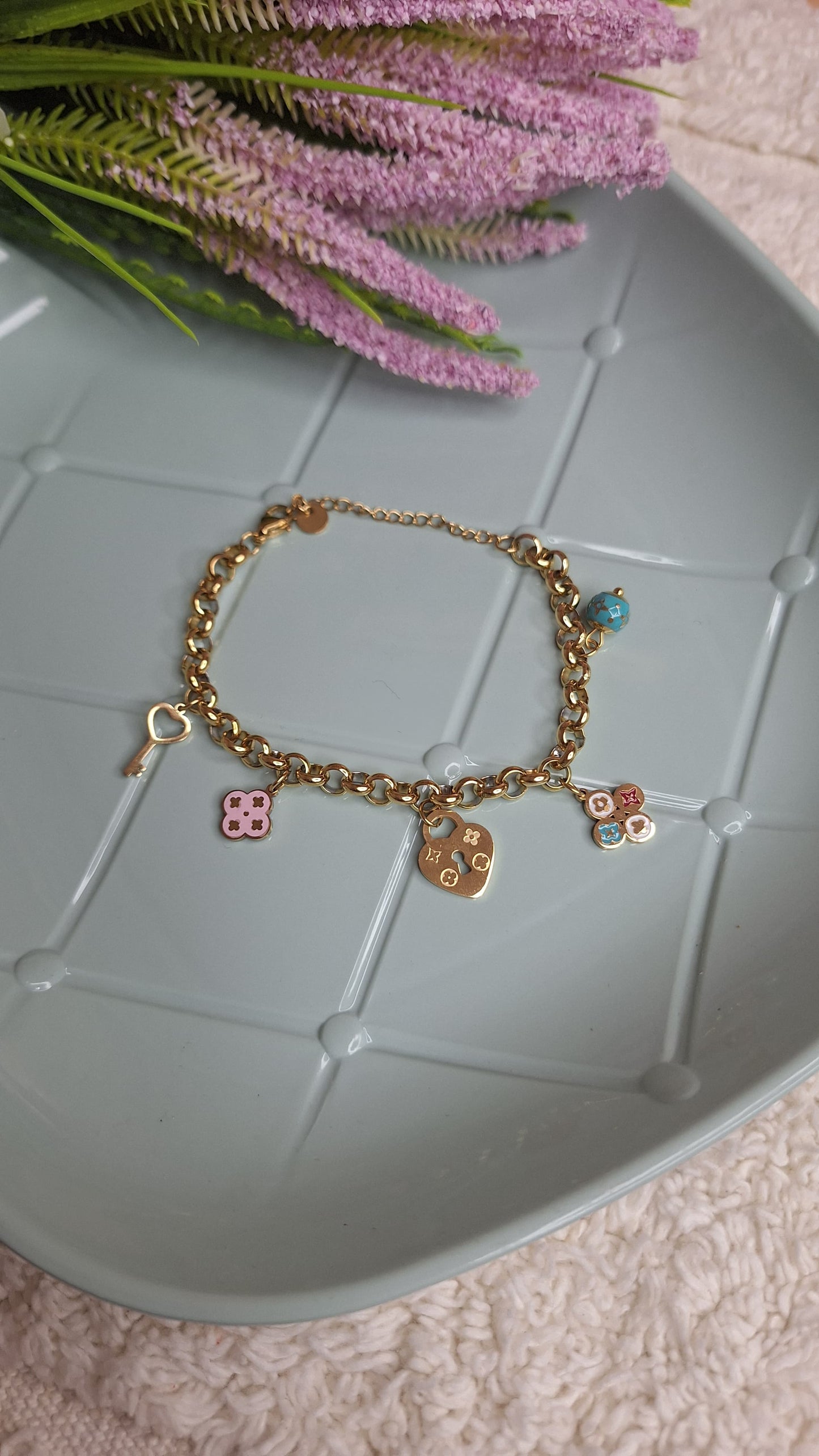 Colorful charm bracelet