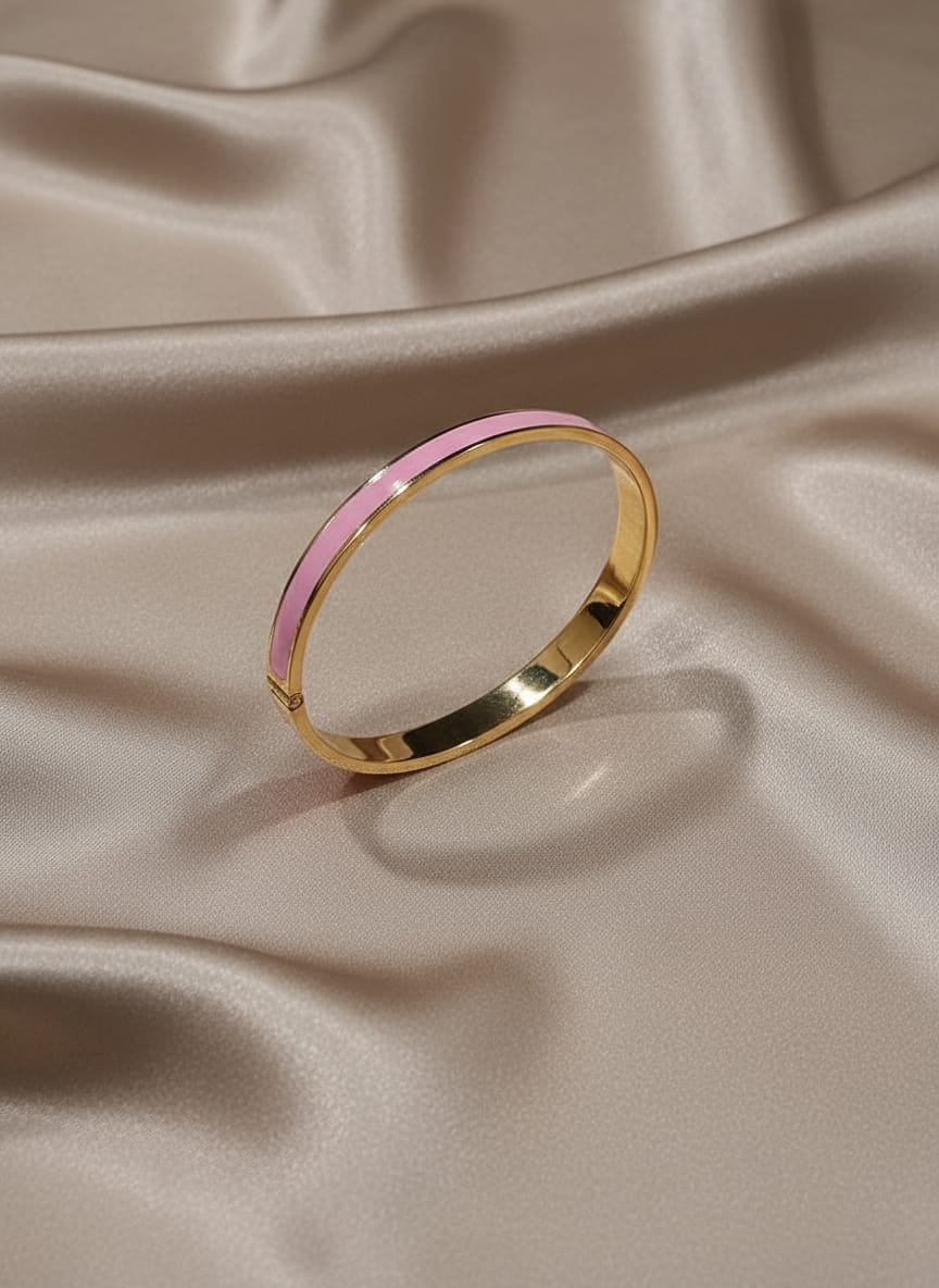 Enamel Gold Bangle