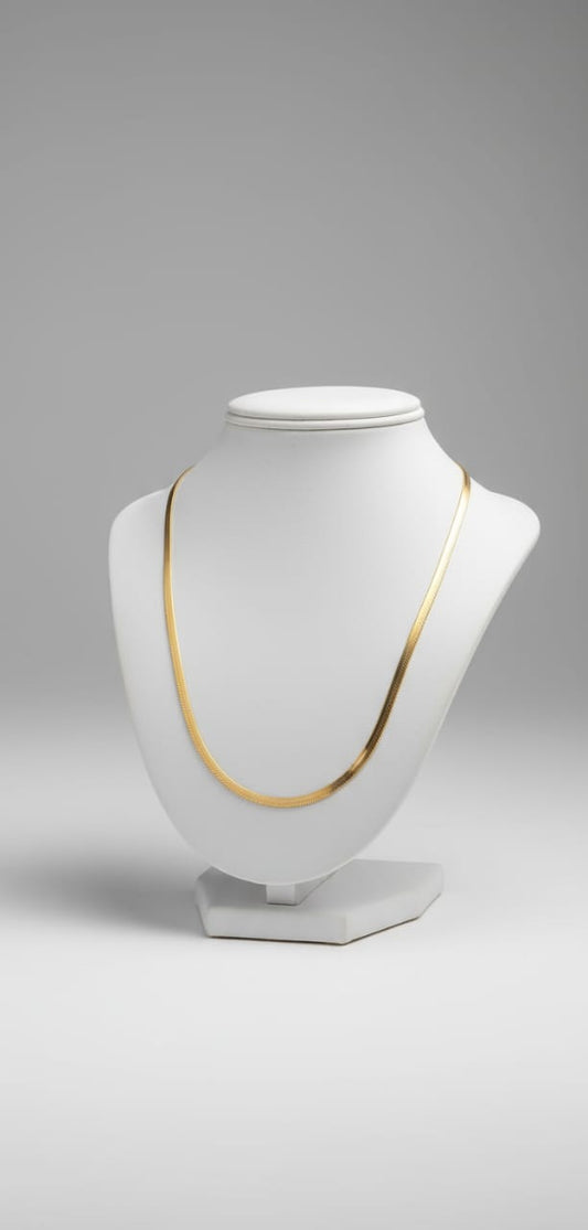 Classic Flat Gold Chain Necklace for Everyday Elegance