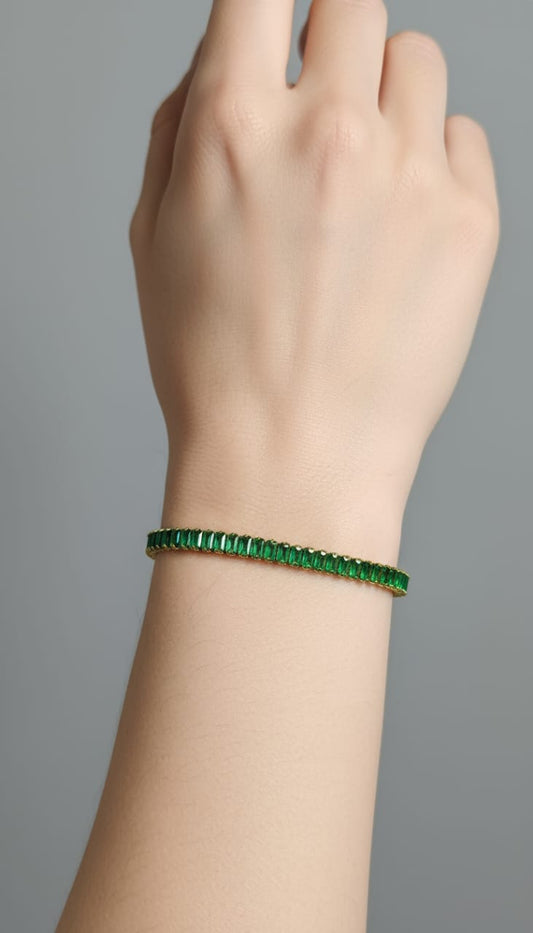 Green Luxe Tennis Bracelet