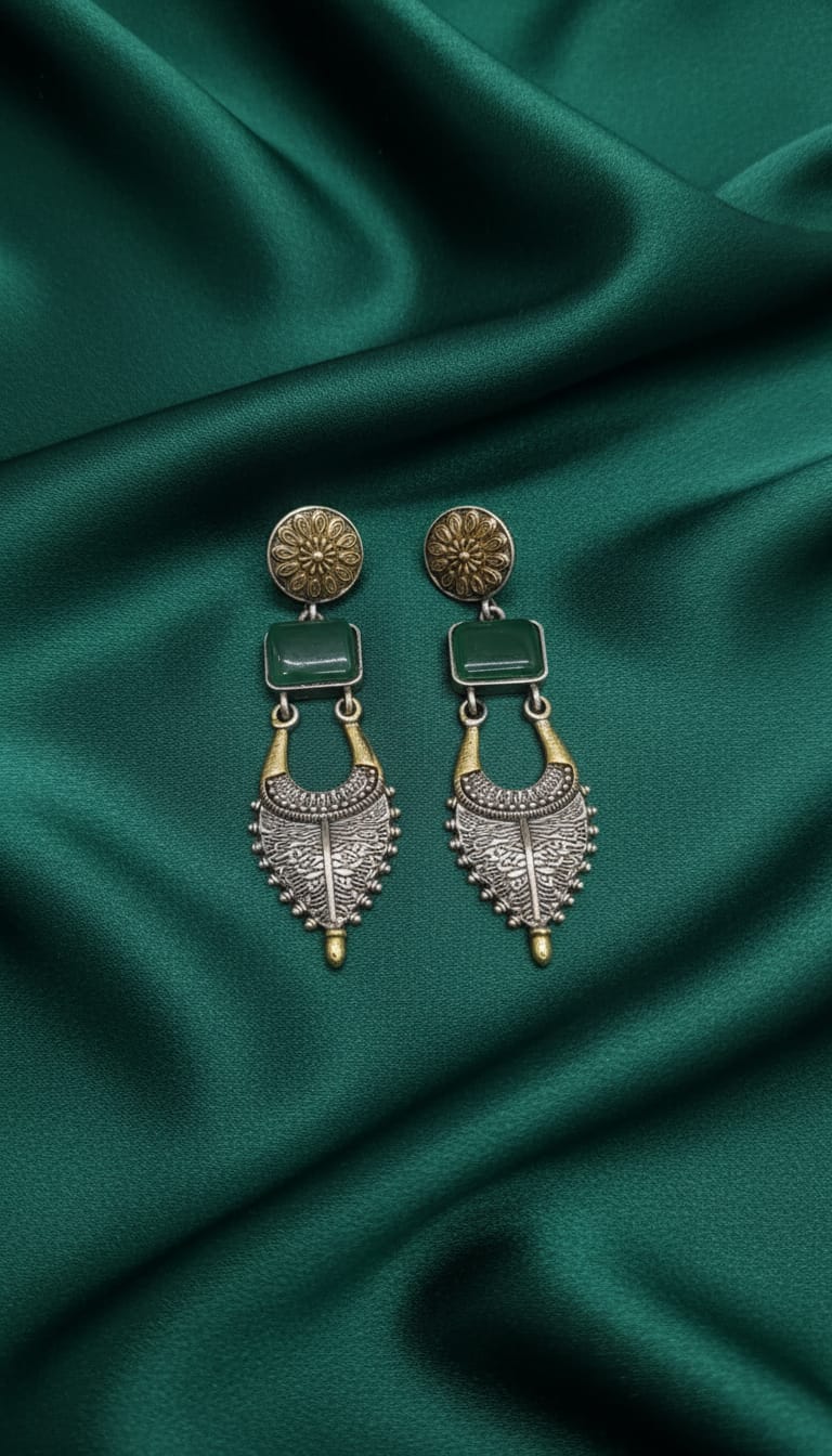 Antique Dual-Tone Tribal Danglers
