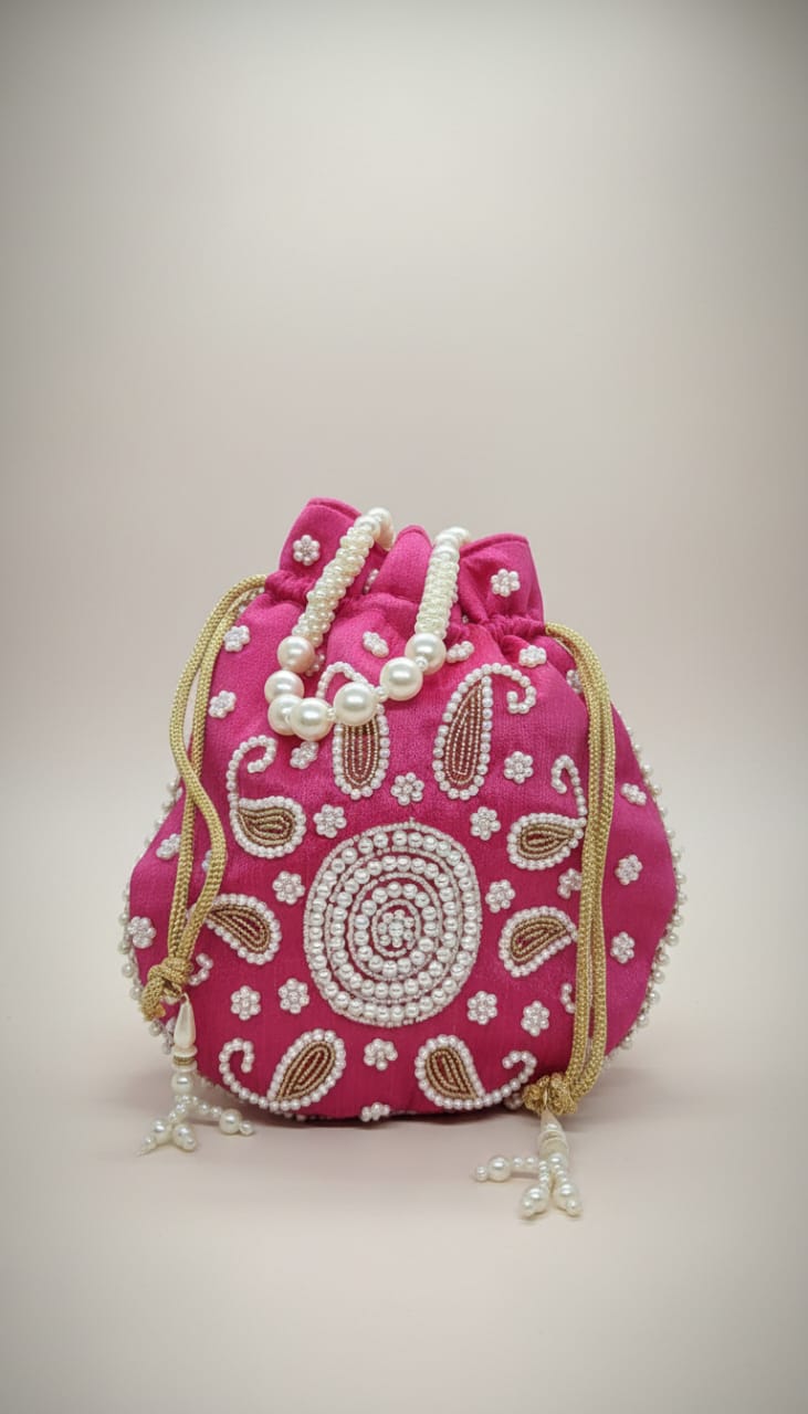 Pearl Potli - Pink