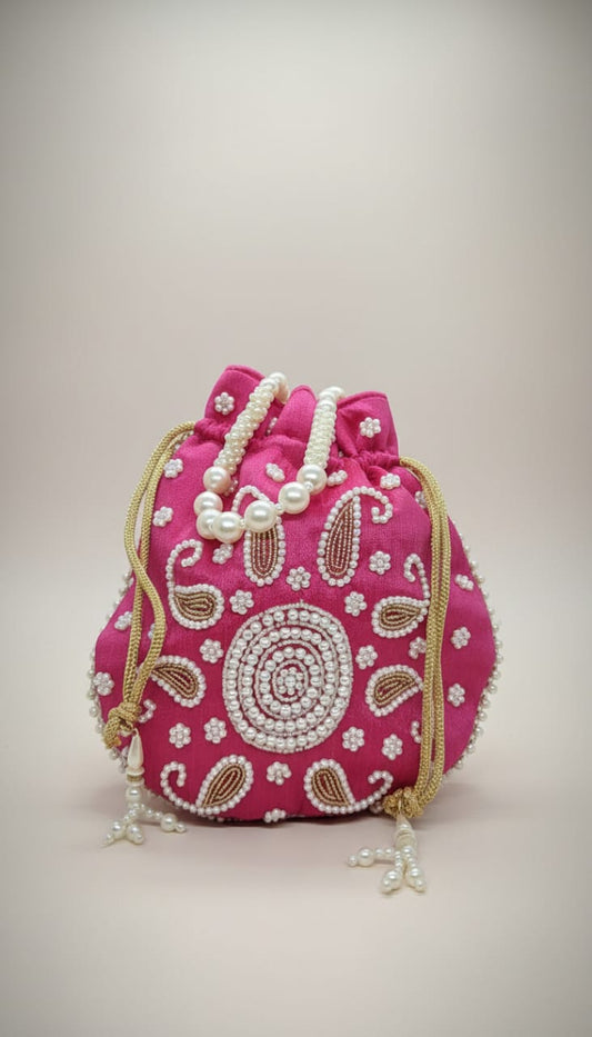 Pearl Potli - Pink