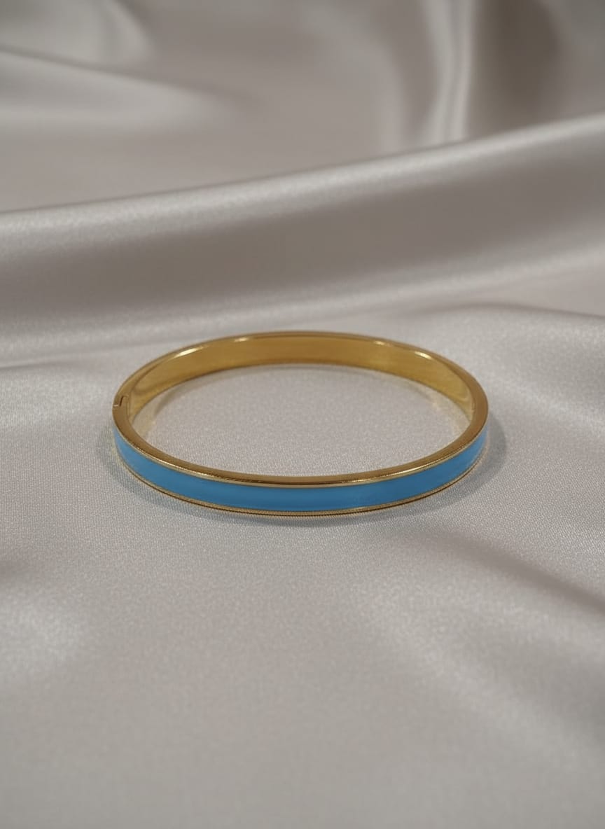 Enamel Gold Bangle