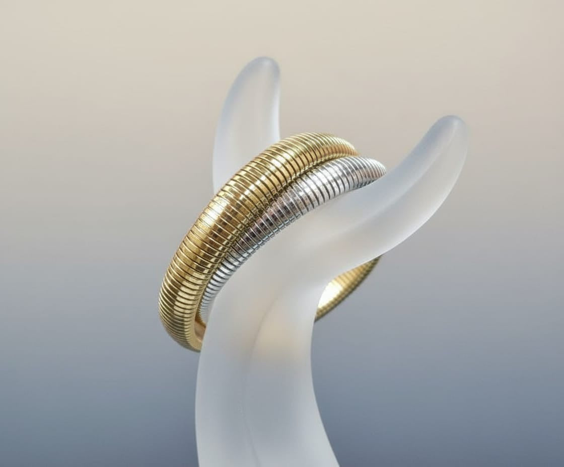 Dual Harmony Coil Bracelet