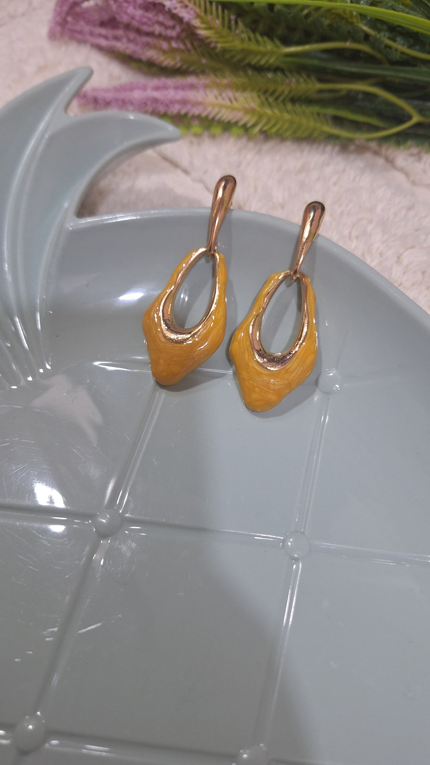 Long coloured earring