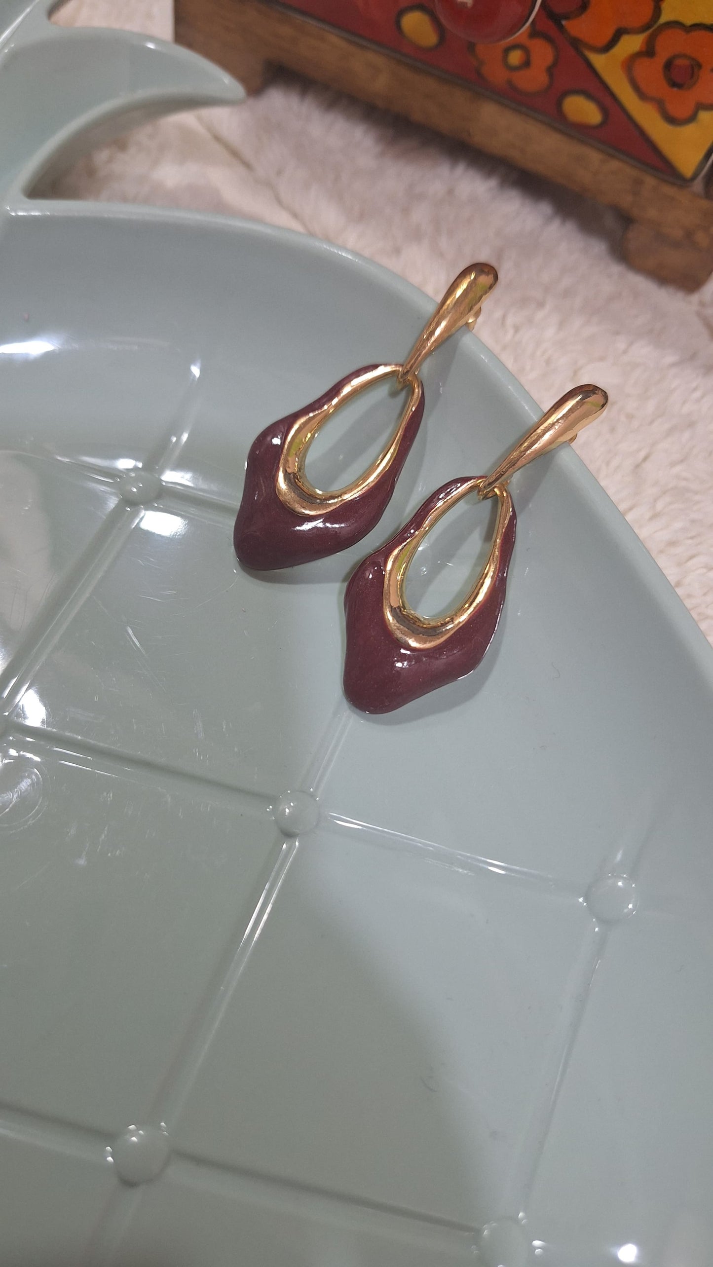 Long coloured earring