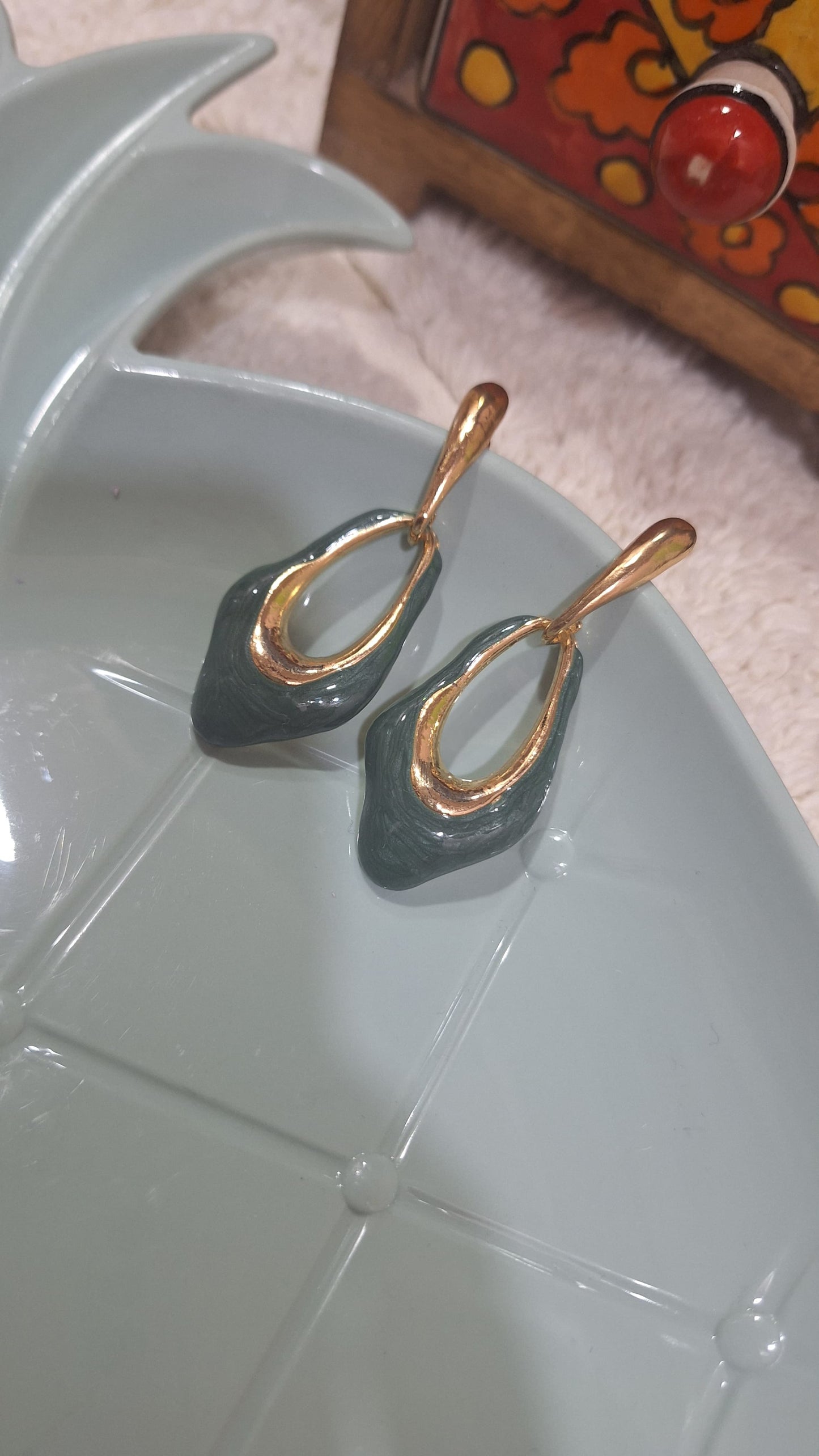 Long coloured earring