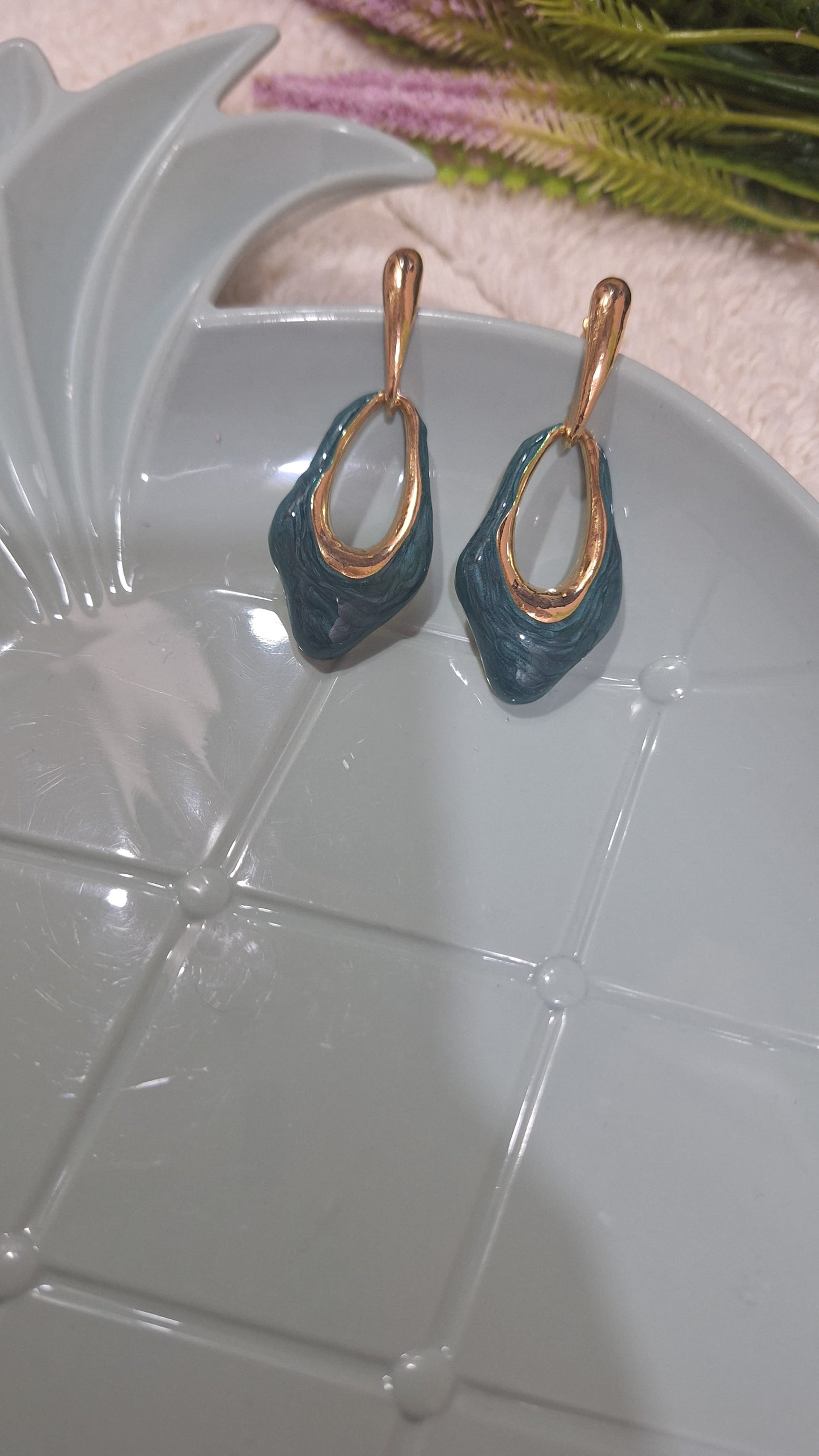 Long coloured earring